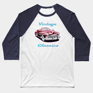 Cuban Havana Vintage Retro Old Classic Car Cars Baseball T-Shirt